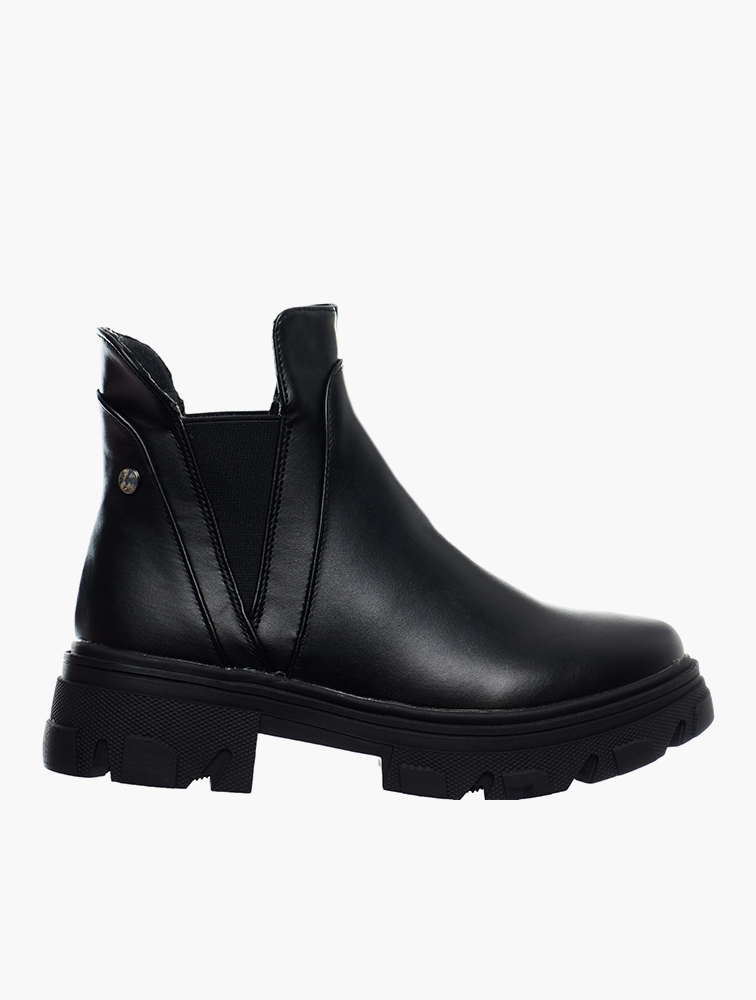 MyRunway | Shop Footwork Black Chunky Platform Chelsea Boots for